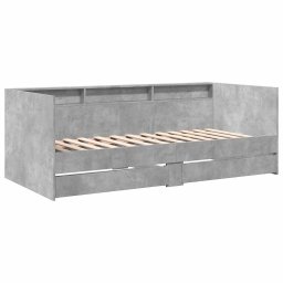 vidaXL Slaapbank met lades zonder matras 90x190 cm betongrijs