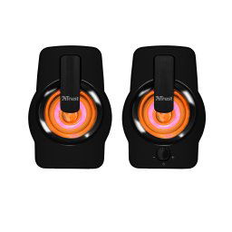 Trust Gemi Met RGB LED verlichte 2.0-luidsprekerset PC speaker Zwart