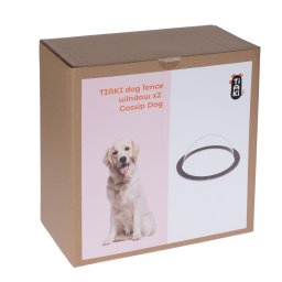 TIAKI Dog Fence Window "Gossip Dog" 2delig Set