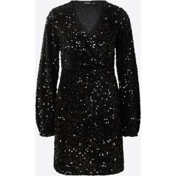 PIECES - Maat S - PCKAM LS WRAP DRESS Dames Jurk