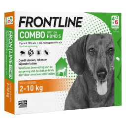 2x6 Pipetten Frontline Combo Spot-On Hond S 2-10kg