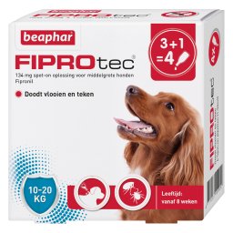 Beaphar FiproTec dog 10-20kg (NL) 4 Pipetten x 1,34 ml (APO)