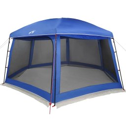 vidaXL Zwembadtent afneembare buitentent gaaswanden azuurblauw