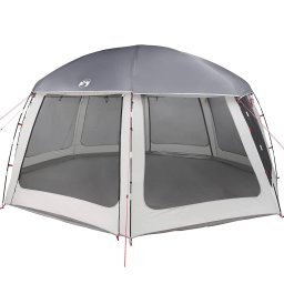 vidaXL Zwembadtent met uitneembare buiten- gaaswanden 612x612 cm grijs