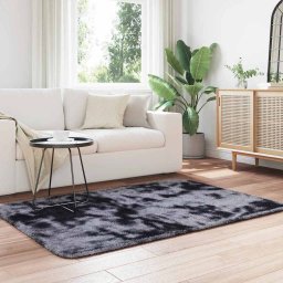 vidaXL Hoogpolig vloerkleed NAVARRA 120x170 cm polyester donkergrijs