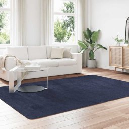 vidaXL Hoogpolig vloerkleed NAVARRA 200x290 cm polyester marineblauw