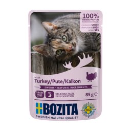 12x85g Stukjes in Saus Pouch Kalkoen Bozita Kattenvoer