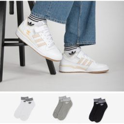 ADIDAS ORIGINALS adidas Chaussettes X3 Ankle Trefoil Zwart/meerkleurig Dames 39/42