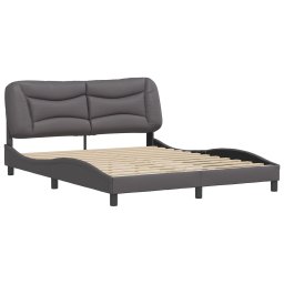 vidaXL Bedframe zonder matras "Hvar" kunstleer grijs 160x200 cm