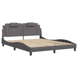 vidaXL Bedframe "Viana" zonder matras kunstleer grijs 160x200 cm