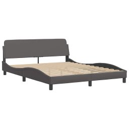 vidaXL Bedframe "Dover" kunstleer grijs 160x200 cm