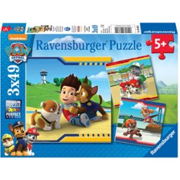 Paw Patrol Helden met Vacht Puzzel (3 x 49 stukjes)