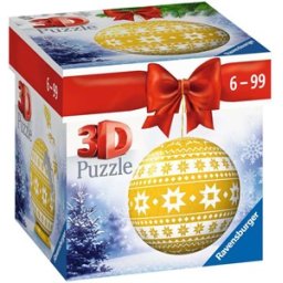 3D Puzzel - Kerstbal Geel (54 stukjes)