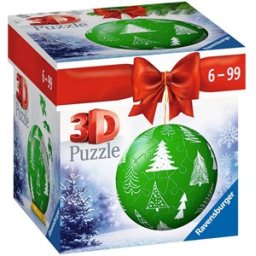 3D Puzzel - Kerstbal Groen (54 stukjes)
