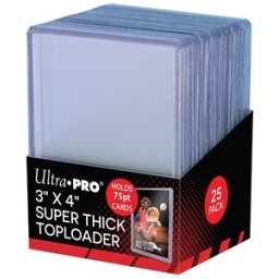 Toploader - 3" x 4" Thick 75pt (25 stuks)
