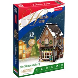 3D Puzzel - Hollandse Klompenmakerij LED (53 stukjes)
