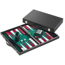Backgammon Koffer - Standaard Groen Groot