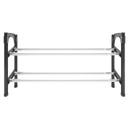 vidaXL Schoenenrek met 2 schappen verlengbaar 119x24x37 cm