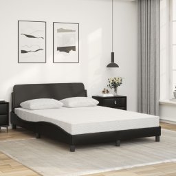 vidaXL Bed met matras "Dover" kunstleer zwart 120x200 cm