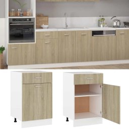 vidaXL Onderkast met lade Lyon 50x46x81,5 cm sonoma eikenkleur