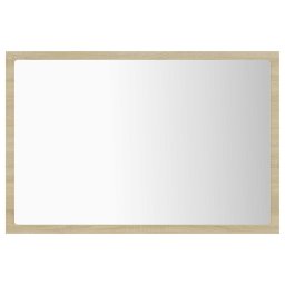 vidaXL Badkamerspiegel LED 60x8,5x37 cm acryl sonoma eikenkleurig