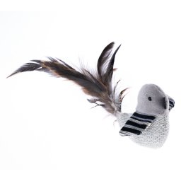 TIAKI kattenspeeltje vogel met veren