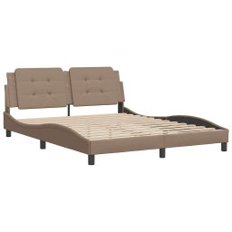 vidaXL Bedframe zonder matras "Zadar" cappuccinokleurig 160x200 cm