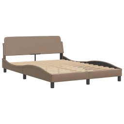 vidaXL Bedframe "Dover" kunstleer cappucinnokleurig 140x190 cm