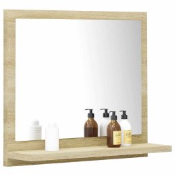 vidaXL Badkamerspiegel 40x10,5x37 cm bewerkt hout sonoma eikenkleurig
