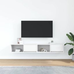vidaXL Tv-meubelen 2 st 80x31x25,5 cm bewerkt hout wit