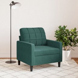vidaXL Fauteuil 60 cm fluweel donkergroen