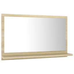 vidaXL Badkamerspiegel 60x10,5x37 cm bewerkt hout sonoma eikenkleurig