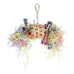TIAKI versnipperspeelgoed van bamboe en papier 18 x 13 x 12 cm voor vogels