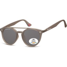 Montana MP49B - Zonnebril - ronde vorm - mat clear grijs