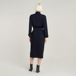 Zip Through Jurk - Donkerblauw - Dames