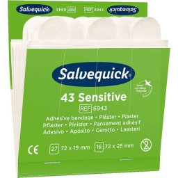 Salvequick 6943 navulling Non-Woven pleisters 6 X 43 stuks