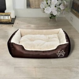 vidaXL Hondenbed bruin en beige XXL