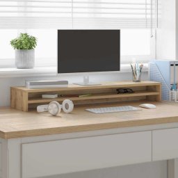 vidaXL Monitorstandaard Artisan Eikenhout 100x24x13 cm