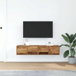 vidaXL Tv-meubels 2 st 60x31x25,5 cm bewerkt hout oud houtkleurig