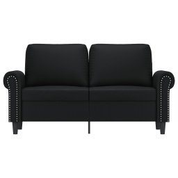 vidaXL Tweezitsbank 120 cm kunstleer zwart
