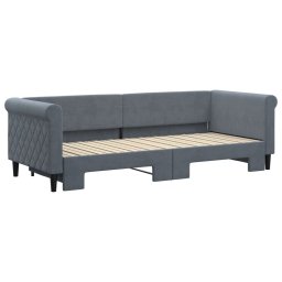 vidaXL Slaapbank met onderschuifbed 80x200 cm fluweel donkergrijs