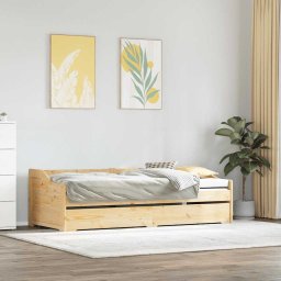 vidaXL Slaapbank met onderschuifbed zonder matras IRUN 90x200 cm