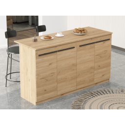 Keukeneiland ORTAMI 160 cm bruine eik