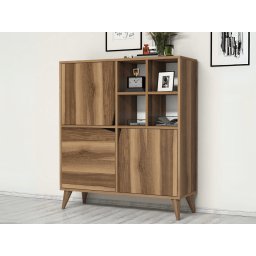 Commode PULSORA 3 deuren walnoot