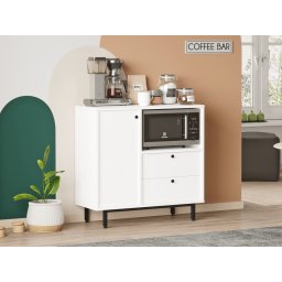 Commode REWONA 1 deur 2 lades wit