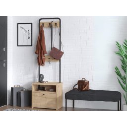 Kapstok BRYNN 9 haken saphire eik