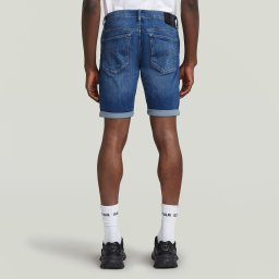 3301 Slim Denim Short - Midden blauw - Heren