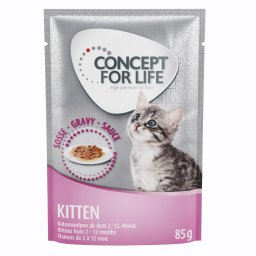 12x85g Kitten in Saus Concept for Life Kattenvoer