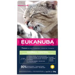 2kg Hairball Control Adult Eukanuba Kattenvoer