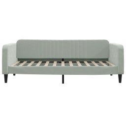vidaXL Slaapbank 100x200 cm fluweel lichtgrijs
